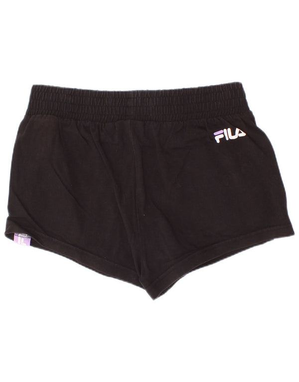 Fila Girls Graphic Sport Shorts 11-12 Years Black Colourblock Pamuk