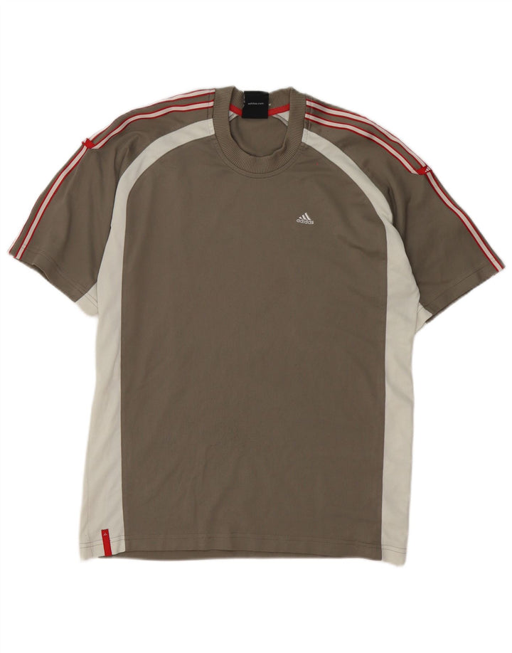 Adidas muška majica kratkih rukava mala siva poliesterska boja