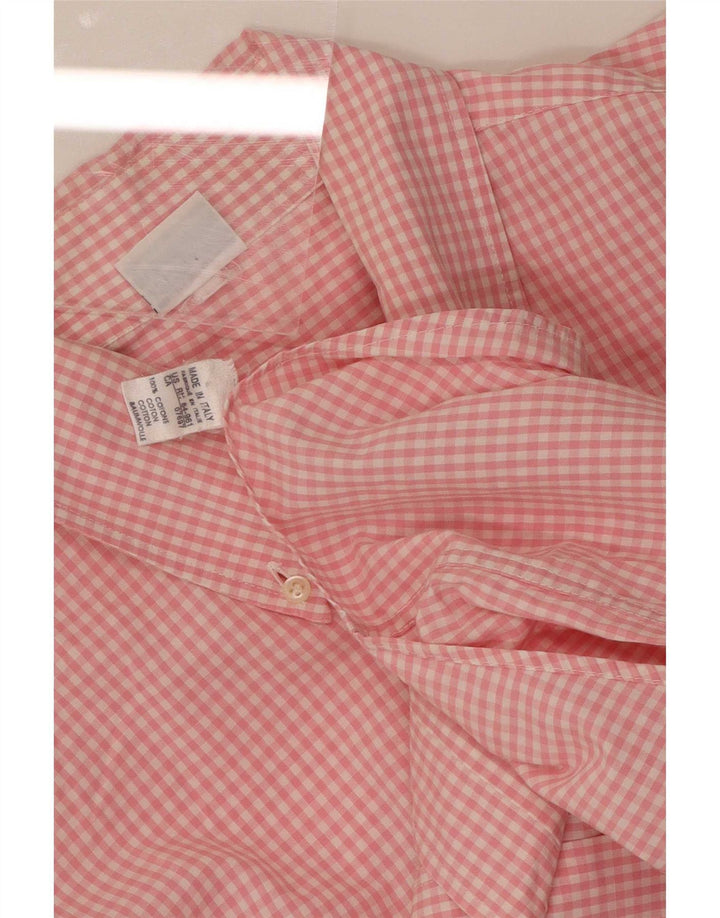 Benetton muška košulja velika ružičasta gingham pamuk