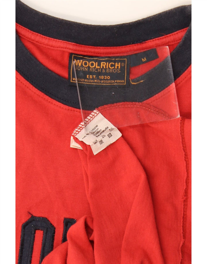 WOOLRICH Muška grafička majica kratkih rukava Srednje crveni pamuk