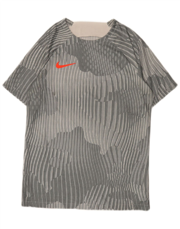 Nike muška majica kratkih rukava srednje sivi prugasti poliester
