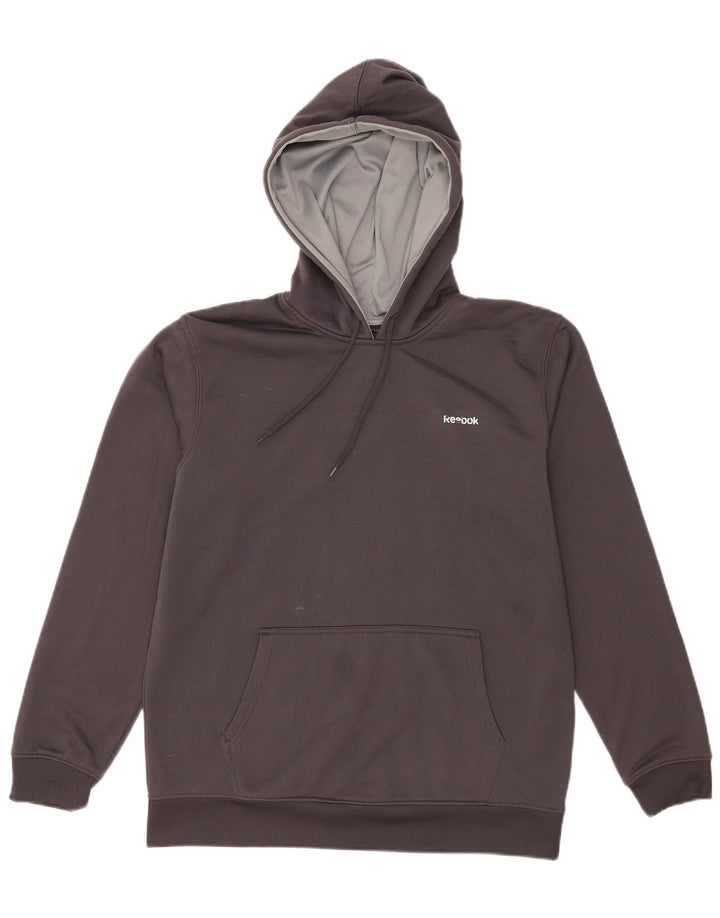 Reebok muška majica s kapuljačom srednje sivi poliester