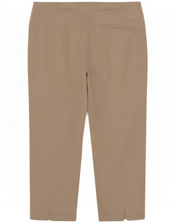 Columbia ženske široke Capri hlače srednjeg kroja W30 L21 Beige Silk