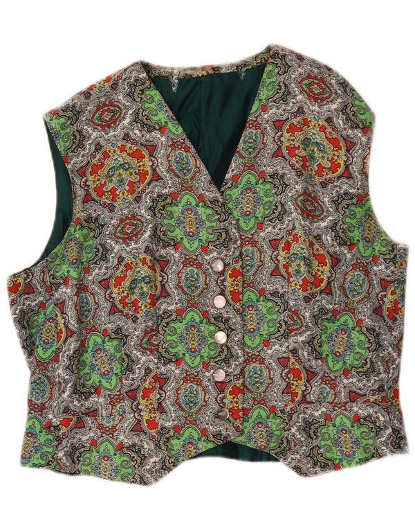 Vintage ženski prsluk UK 16 Veliki raznobojni paisley