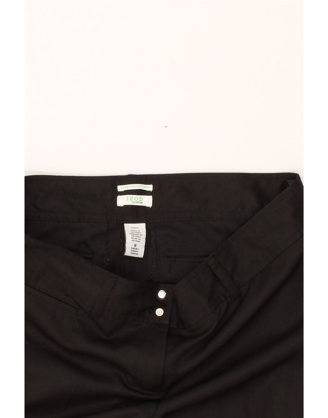 IZOD Womens Straight Chino Trousers US 8 Medium W30 L29 Black Polyester Vintage Izod and Second-Hand Izod from Messina Hembry 