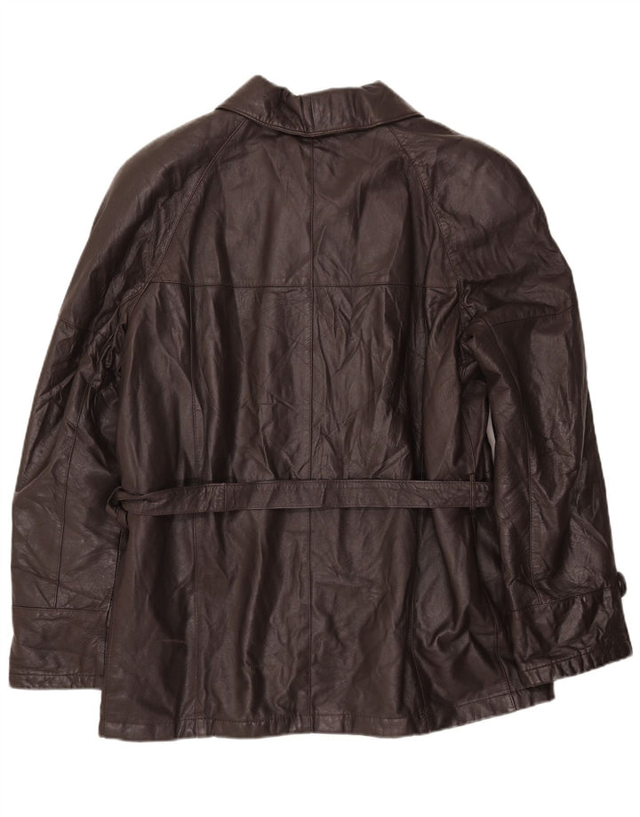 VINTAGE muška kožna jakna IT 54 2XL smeđa koža