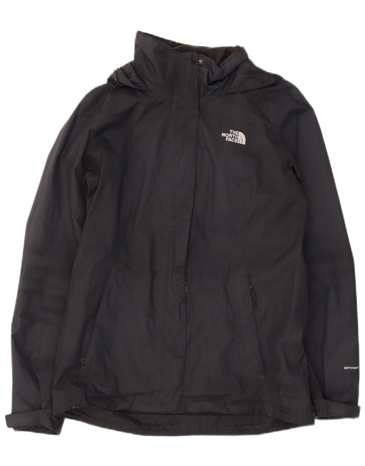 The North Face ženska kišna jakna s kapuljačom UK 14 srednji crni poliester