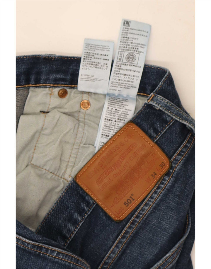 Levi's muške 501 ravne traperice W34 L30 plavi pamuk
