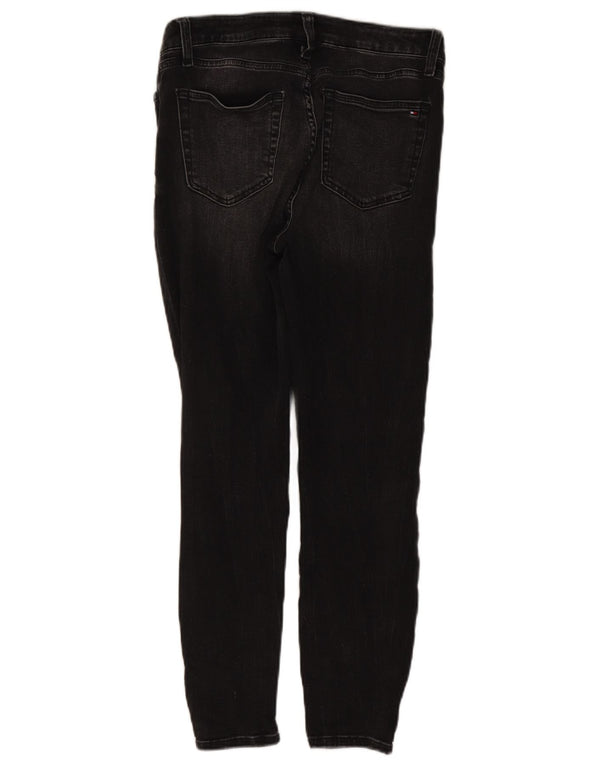 TOMMY HILFIGER Ženske uske traperice visokog struka US 8 srednje W30 L26 crne