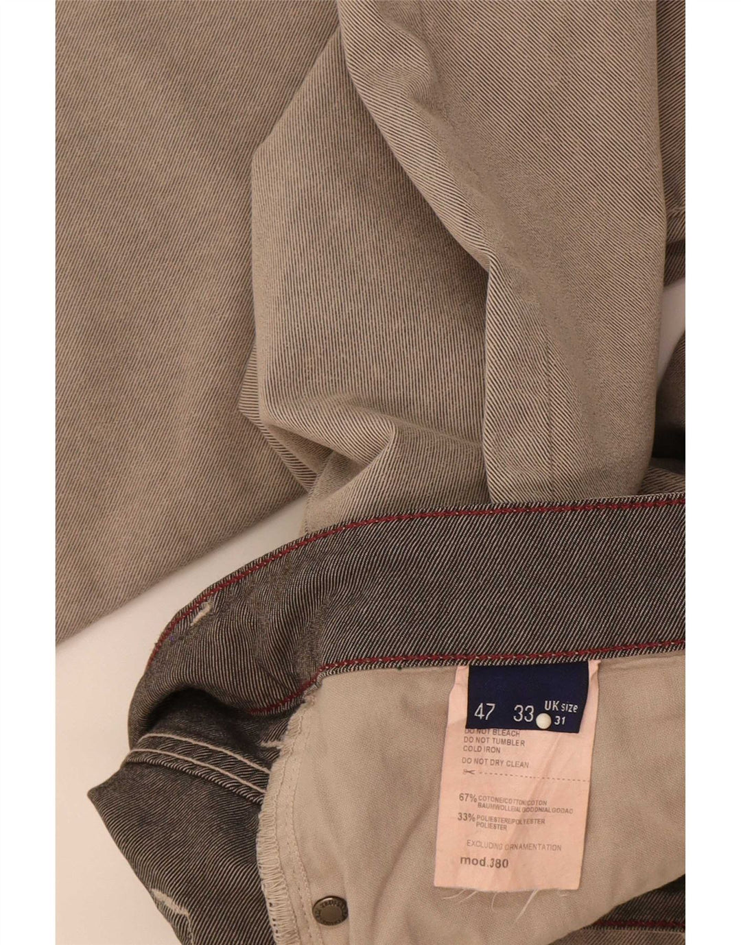 Trussardi muške ravne traperice W31 L33 sivi pamuk