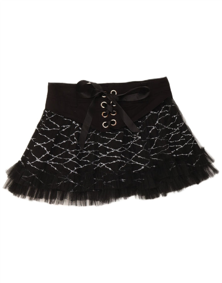 HELL BUNNY Ženska mini tutu suknja XL W36 crni pamuk