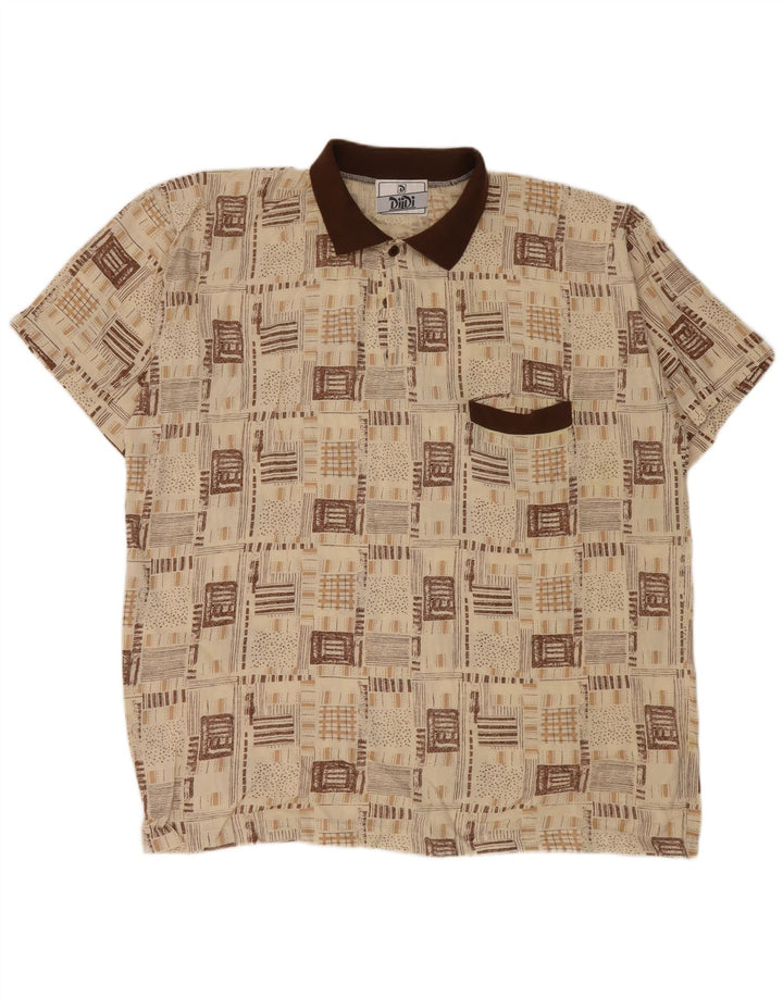 Vintage muška polo majica XL bež viskoza