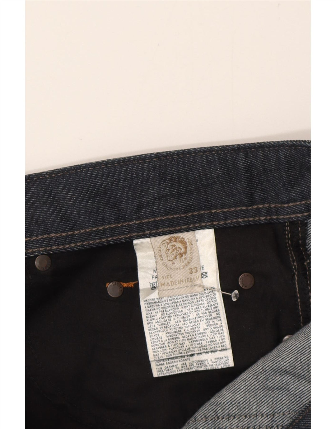 Diesel muške ravne traperice W33 L34 tamnoplavi pamuk