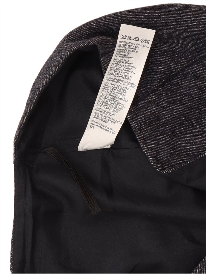 Marks & Spencer ženska midi suknja UK 14 srednje W30 tamnoplava vuna
