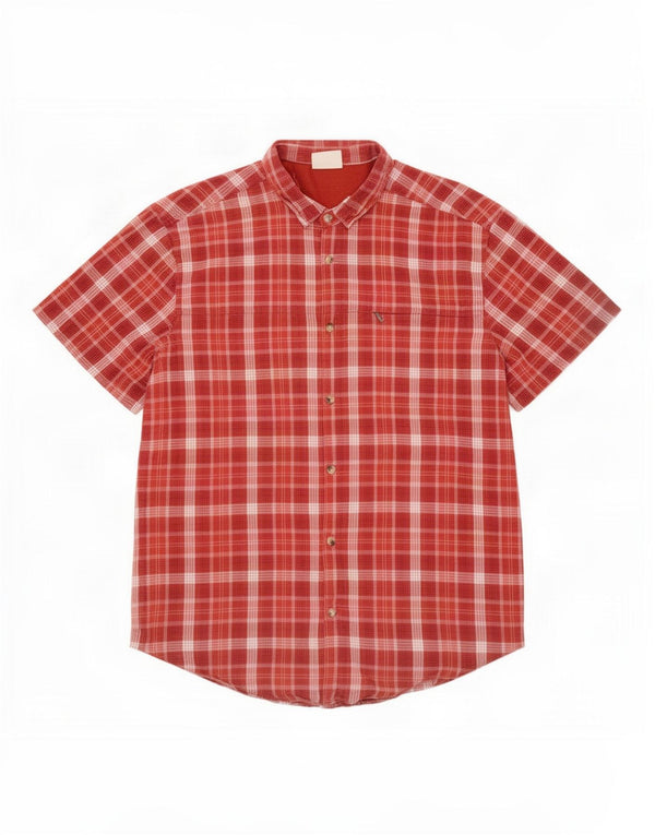 Mountain Warehouse muška majica kratkih rukava 3XL pamuk u crvenom karu
