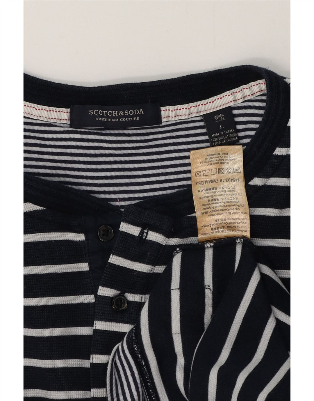 SCOTCH & SODA Muška majica dugih rukava, veliki pamuk na tamnoplave pruge