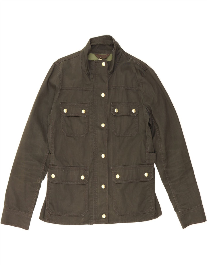 J. CREW Womens Utility Jacket UK 10 Small Khaki Cotton Vintage J. Crew and Second-Hand J. Crew from Messina Hembry 