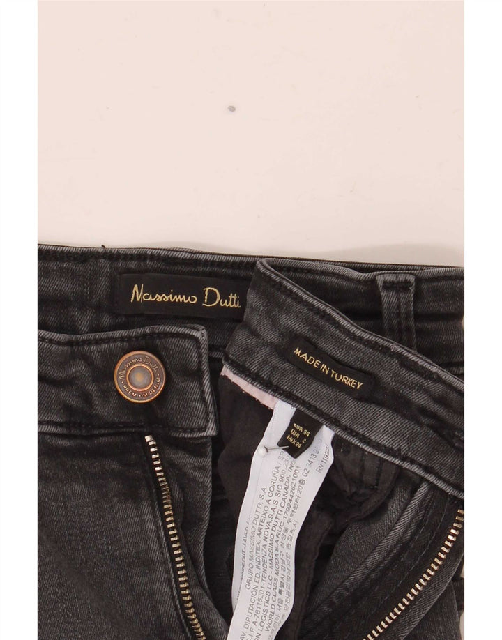 Massimo Dutti Ženske lepršave traperice EU 34 2XS W24 L24 Sivi pamuk