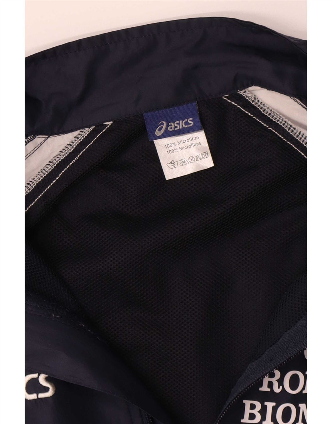 Asics muška trenirka s grafičkim motivima, velika jakna tamnoplave boje