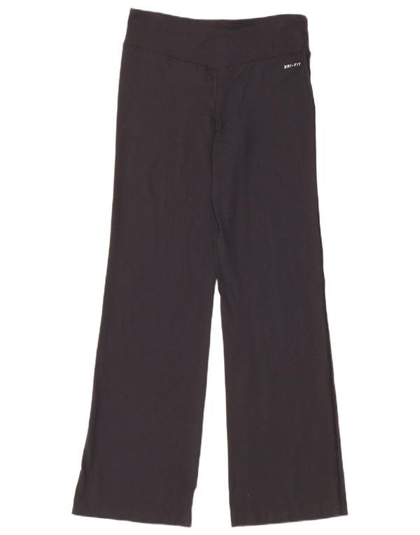Nike Ženske Dri Fit široke hlače za trenirku UK 6 XS crni najlon