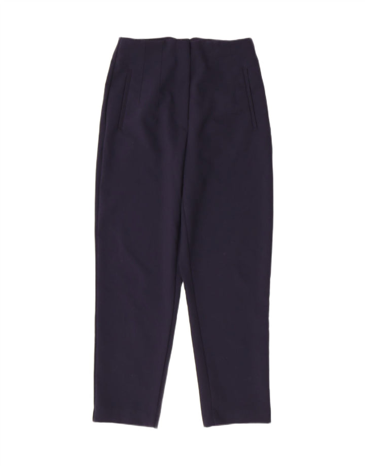 ZARA Womens Pegged Casual Trousers Medium W28 L26 Navy Blue Polyester Vintage Zara and Second-Hand Zara from Messina Hembry 