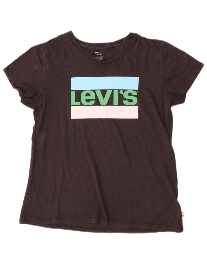 Levi's ženska majica kratkih rukava s grafičkim motivima UK 14 srednje crna