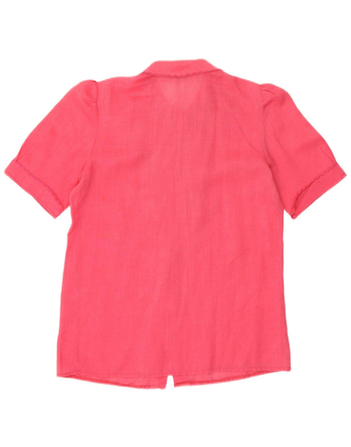 VINTAGE ženska košulja kratkih rukava bluza IT 44 srednje ružičasta