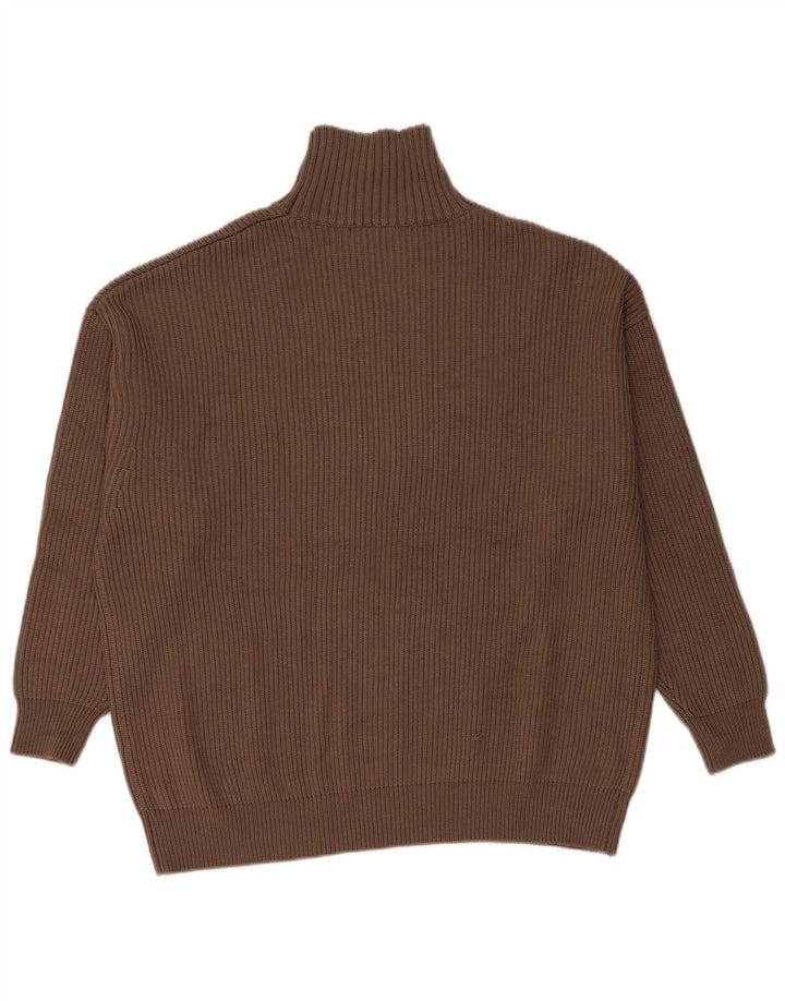 Zara ženski pulover s velikim ovratnikom UK 10 Small Brown