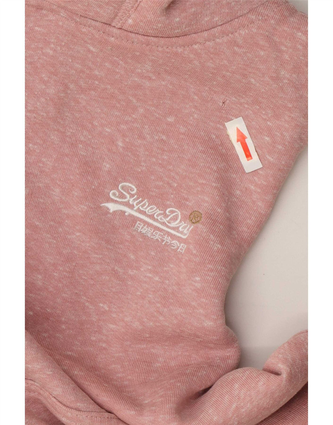 Superdry ženski džemper s kapuljačom UK 12 srednje ružičasti flekasti poliester