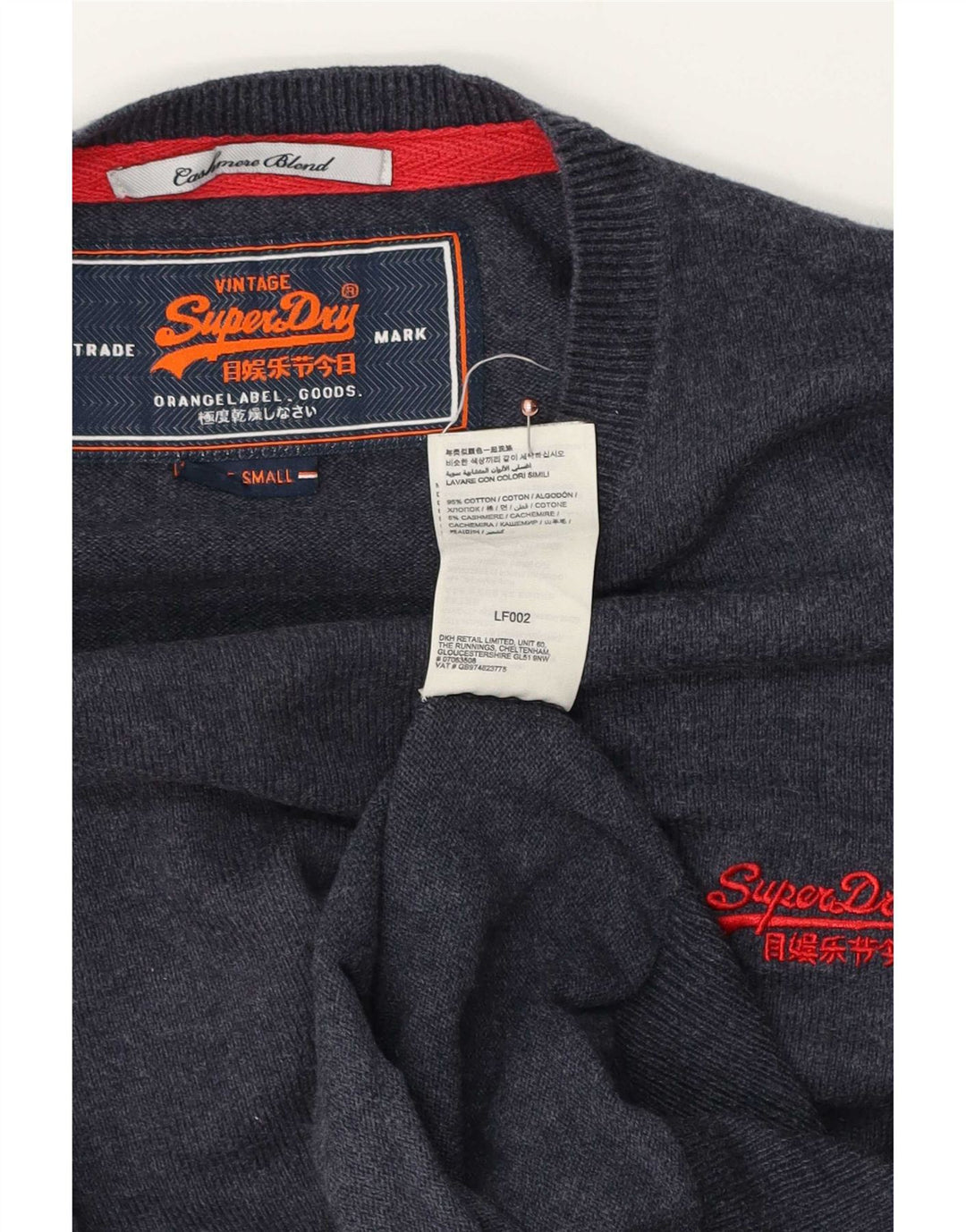Superdry muški džemper s okruglim izrezom Mali tamnoplavi pamuk