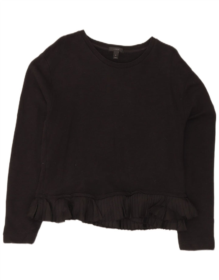 J. CREW Ženska majica s kratkim rukavima UK 14 Srednji crni pamuk