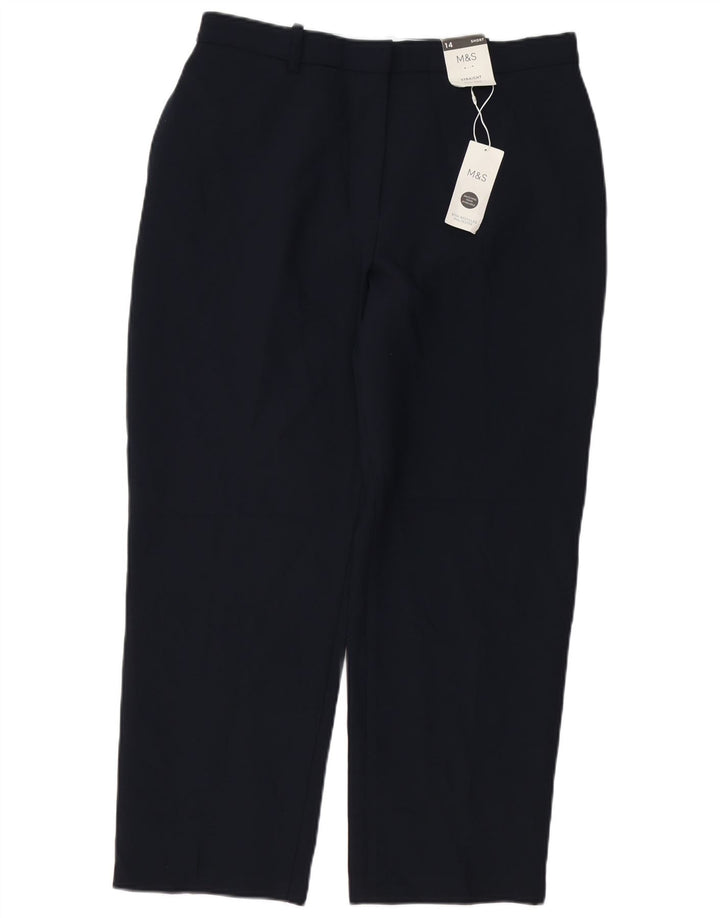MARKS & SPENCER Ženske chino hlače UK 14 Large W34 L27 Mornarsko plava