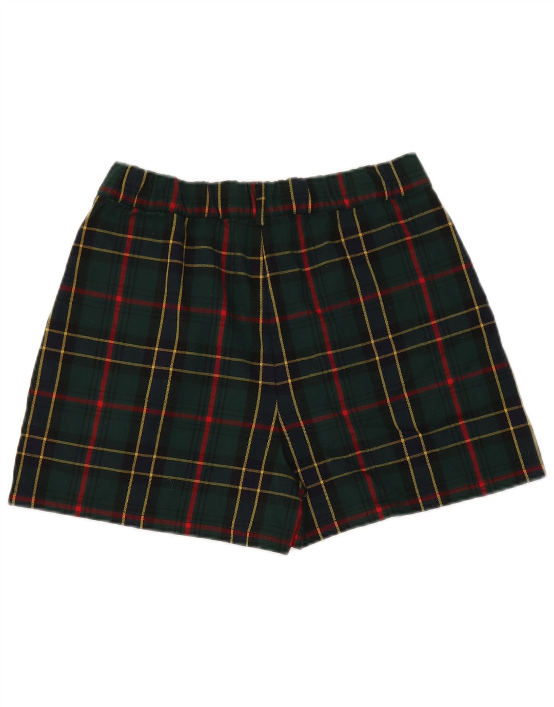 Lijepe i elegantne ženske chino kratke hlače, veliki W32, zeleni karirani poliester