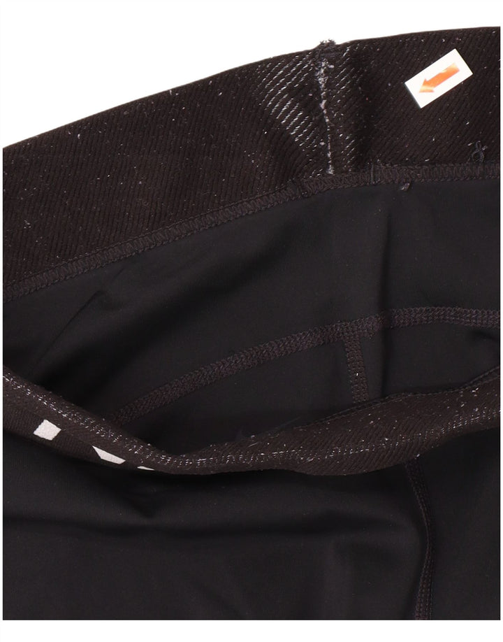 Nike Ženske Dri Fit Graphic Leggings UK 12 Srednje crne poliesterske sportske