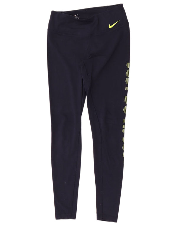 Nike ženske Dri Fit grafičke tajice UK 6 XS tamnoplave
