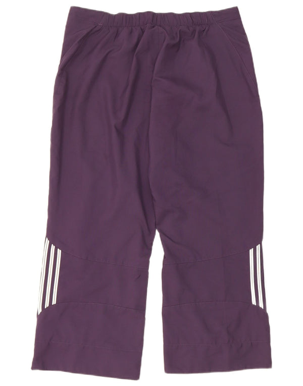 Adidas ženske Capri hlače UK 12 srednje W28 L21 ljubičasti poliester