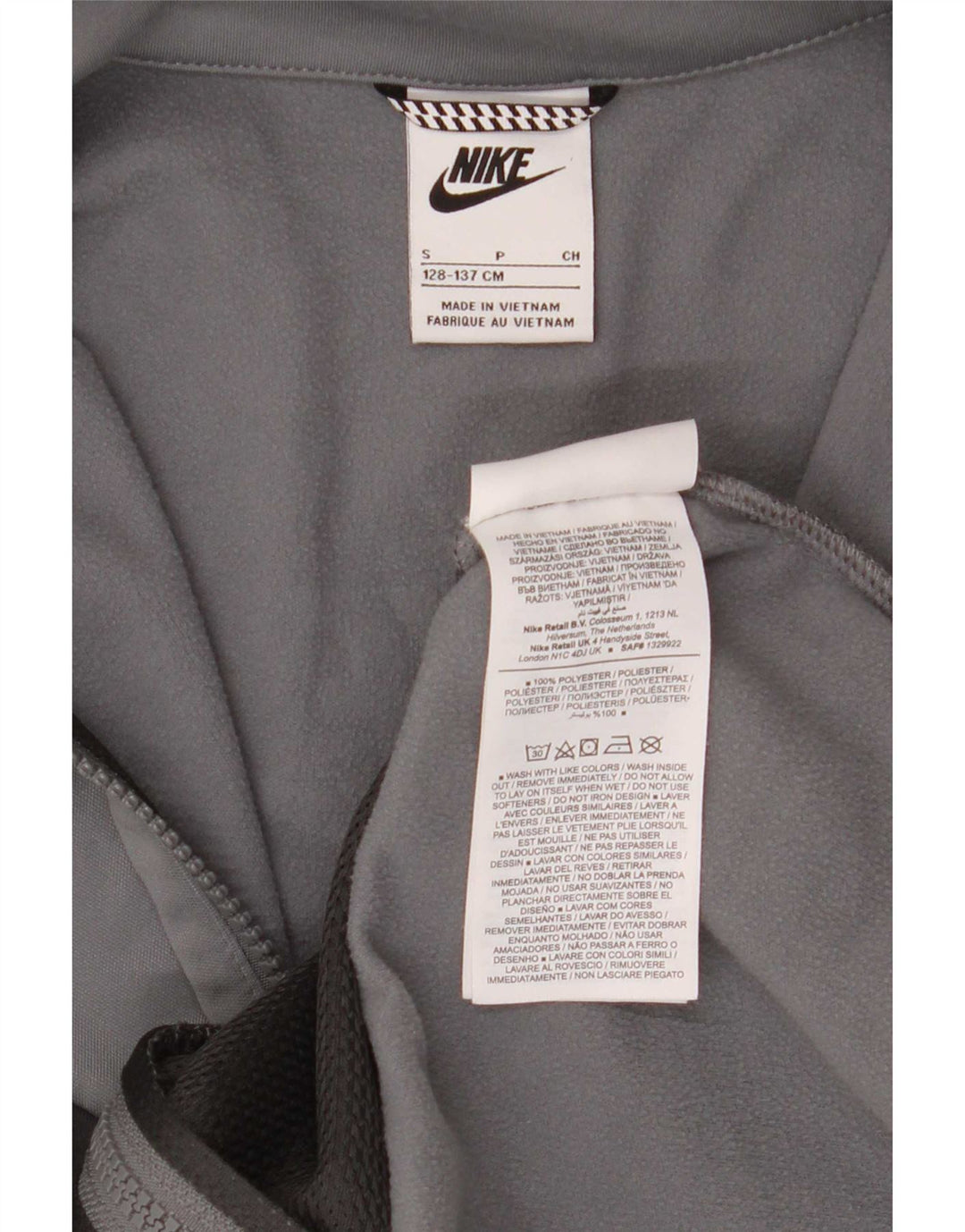 Nike Boys Graphic Trenirka Gornja jakna 8-9 godina Mala siva boja