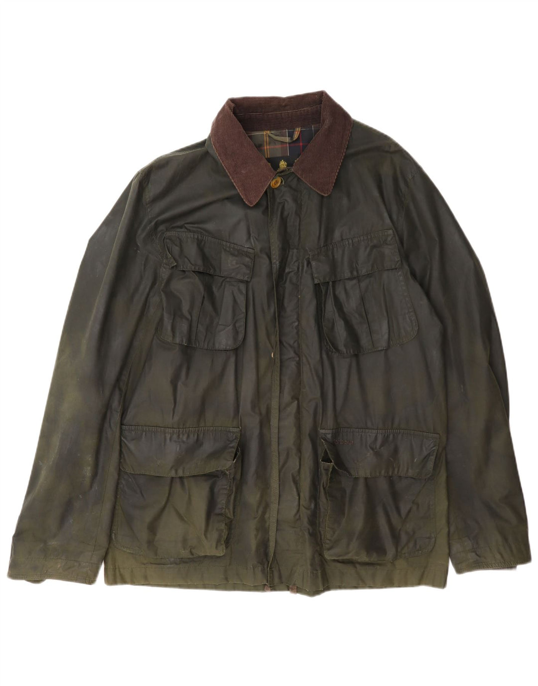 Barbour muška jakna od voštanog pamuka UK 40 Large kaki boja