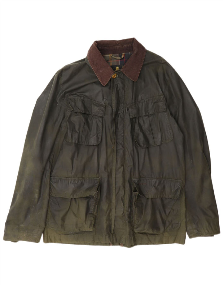 Barbour muška jakna od voštanog pamuka UK 40 Large kaki boja