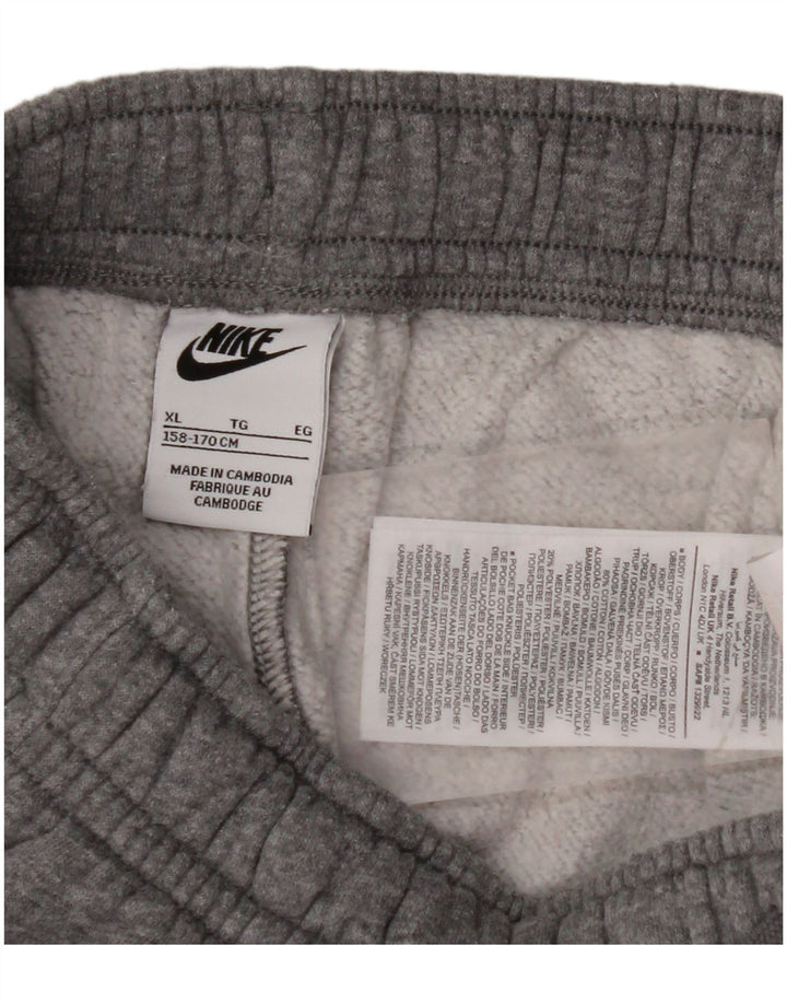 NIKE Boys Cargo Trenirka Hlače Joggers 13-14 Years XL Grey Flecked