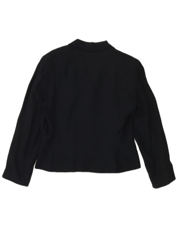 MARELLA Ženska jakna sa 4 gumba UK 16 Velika tamnoplava viskoza