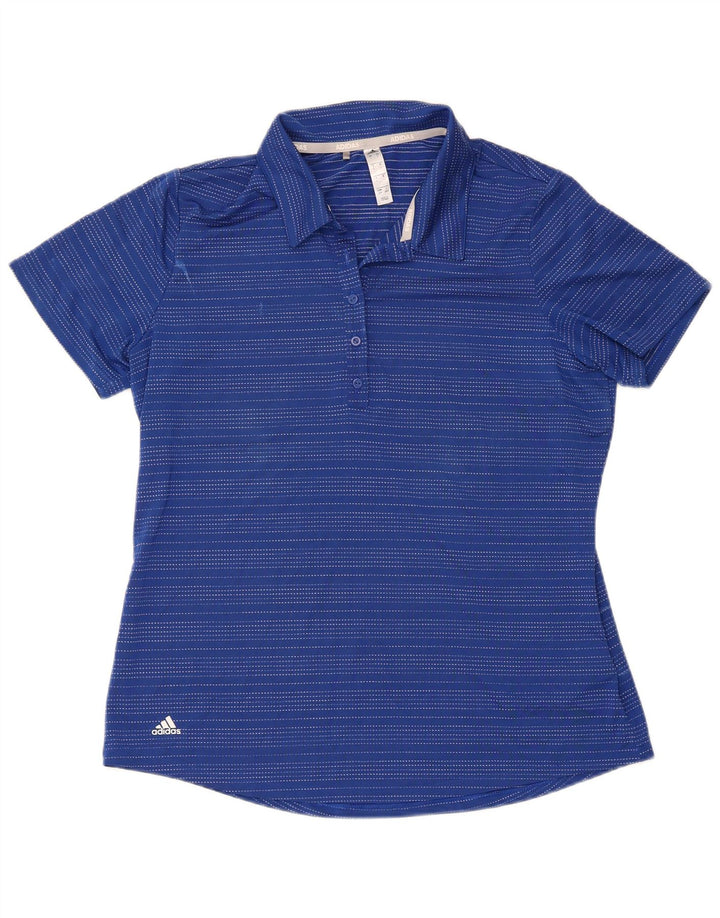 Adidas ženska polo majica kratkih rukava od poliestera velikih plavih pruga