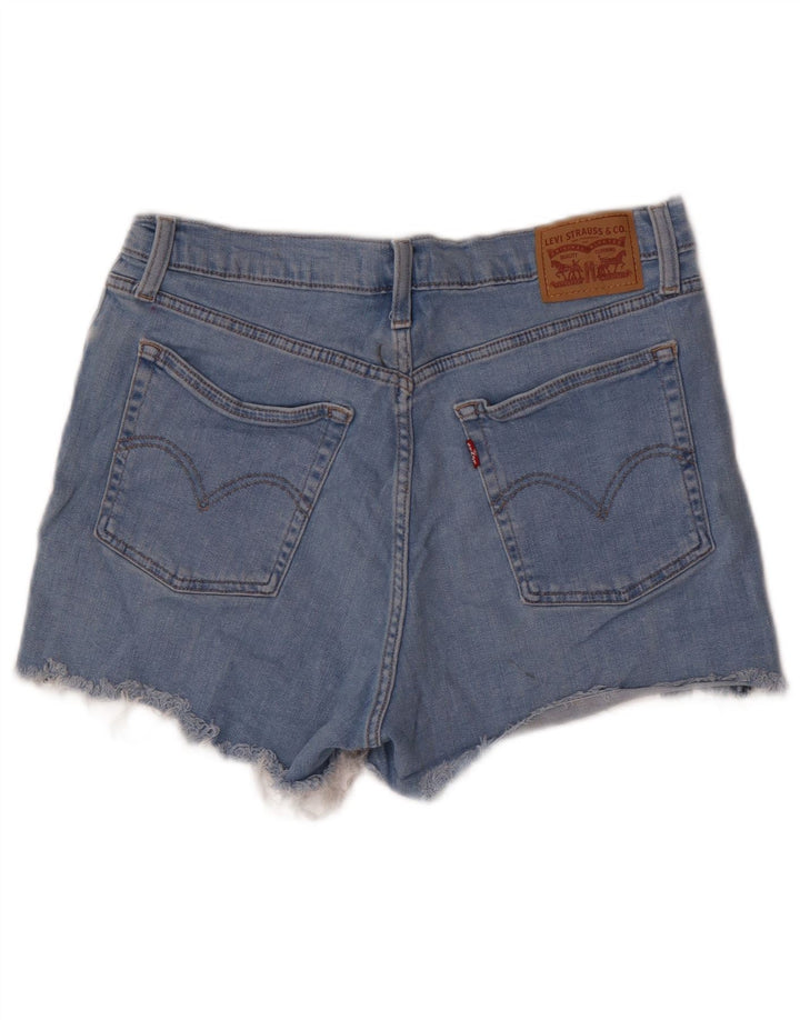 LEVI'S Ženske kratke traper hlače visokog struka W32 Veliki plavi pamuk