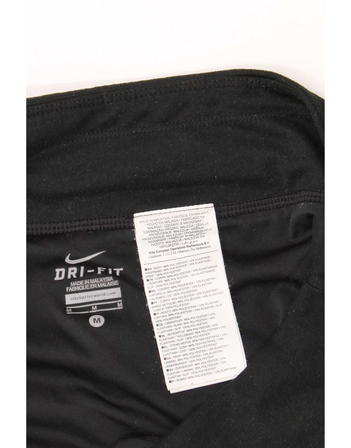 Nike ženske kratke sportske hlače Dri Fit UK 14 srednje crne boje od poliestera