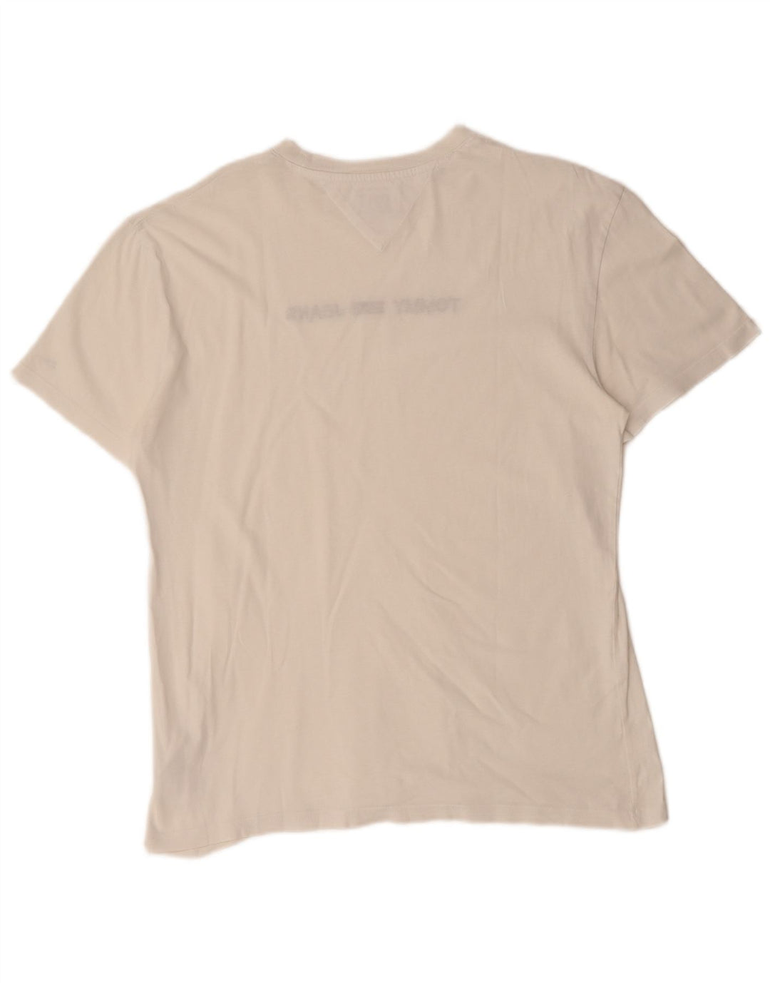 TOMMY HILFIGER Mens Graphic T-Shirt Top Medium White Cotton