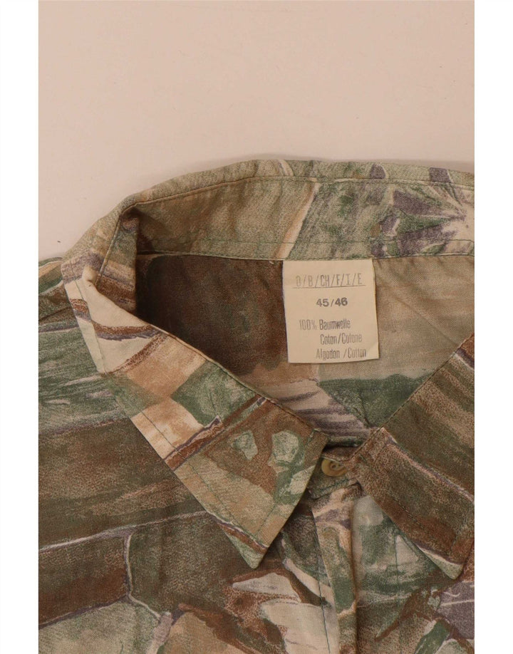 Vintage muška košulja kratkih rukava s apstraktnim uzorkom UK 45/46 XL višebojna