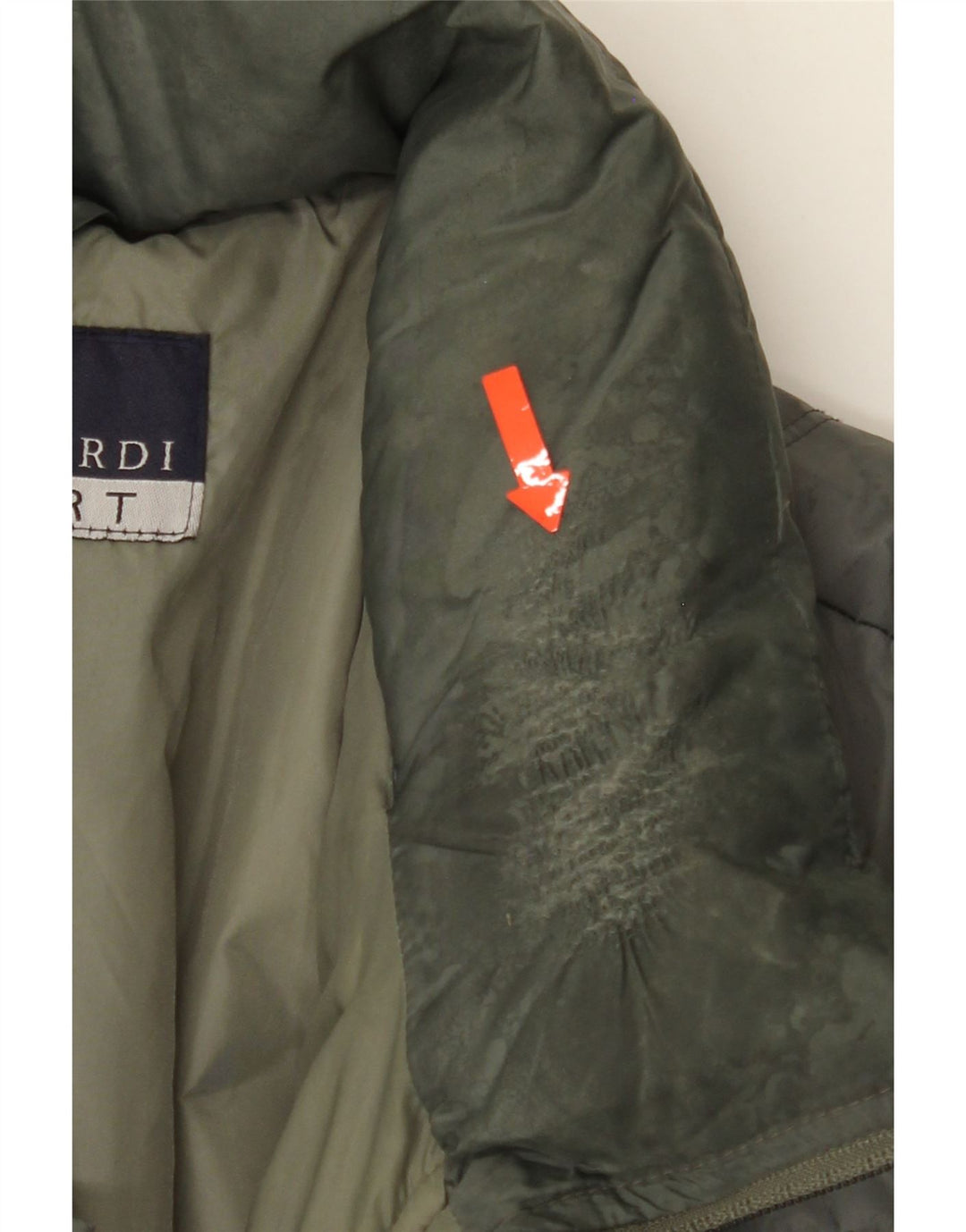 TRUSSARDI Mens Padded Coat IT 54 2XL Grey Nylon Vintage Trussardi and Second-Hand Trussardi from Messina Hembry 