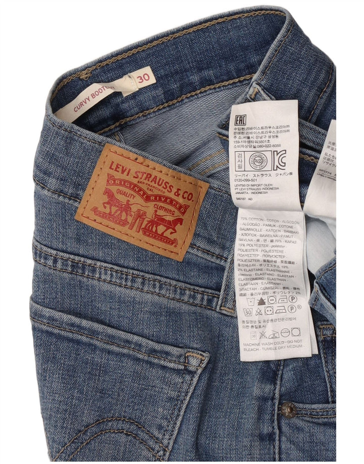 Levi's ženske traperice s curvy bootcut W30 L30 plavi pamuk