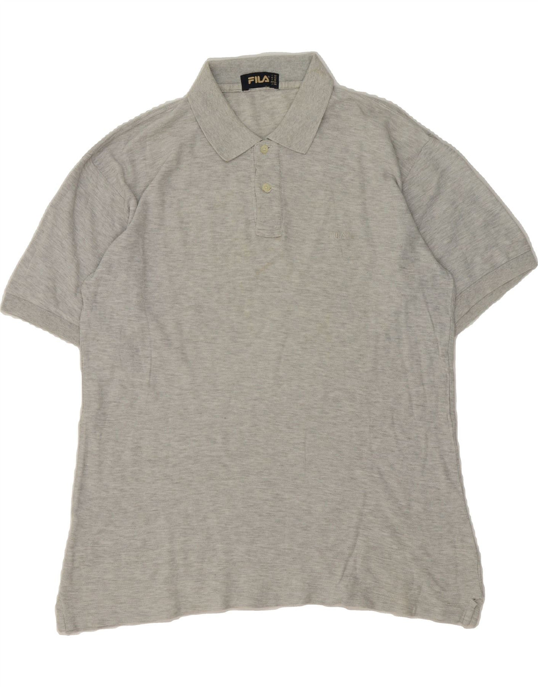 FILA Mens Polo Shirt IT 52 Large Grey Cotton Vintage Fila and Second-Hand Fila from Messina Hembry 