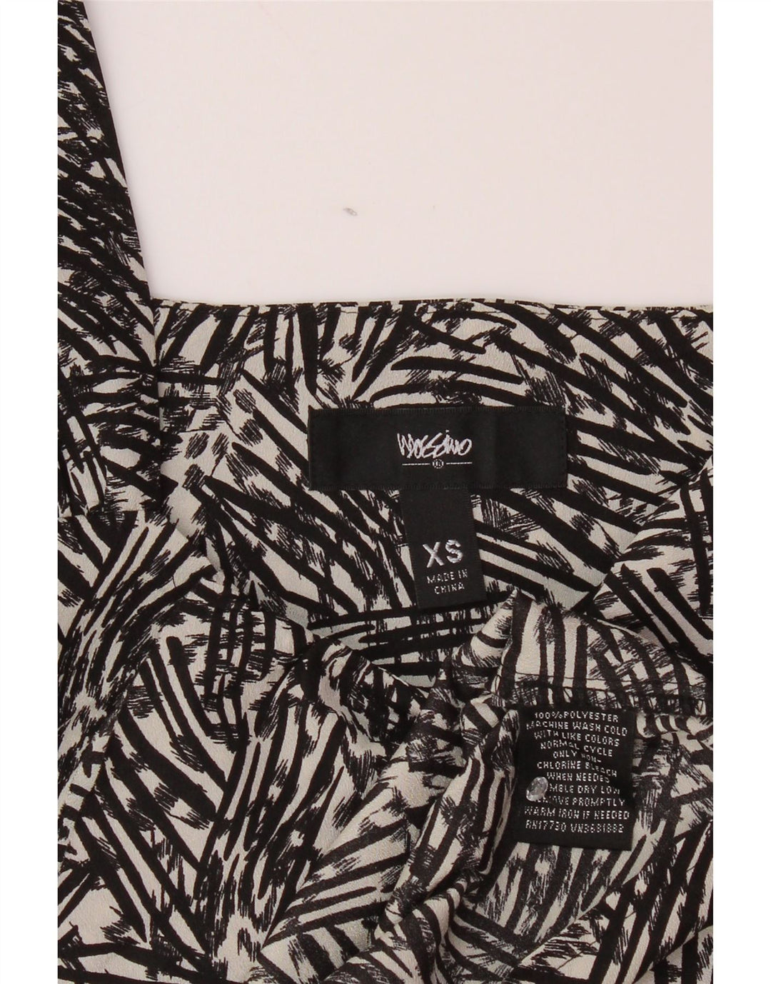 MOSSIMO Ženska majica bez rukava s apstraktnim uzorkom UK 6 XS crna